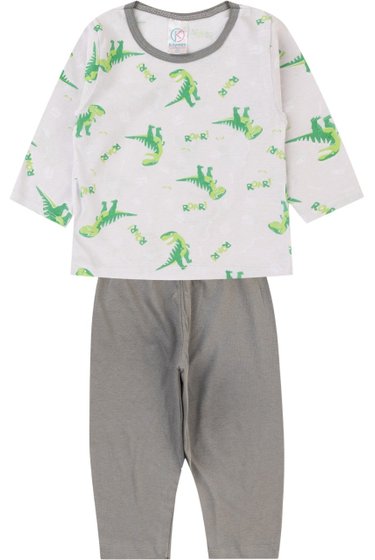 Pijama Masculino Branco Dino Kappes