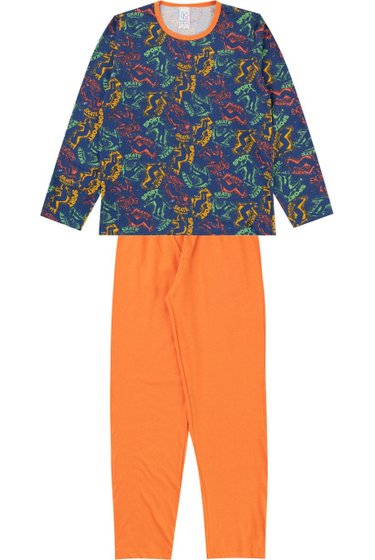 Pijama Infantil Masculino Azul Skate Kappes