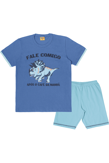 Pijama Infantil Masculino Azul Pacífico Rolú