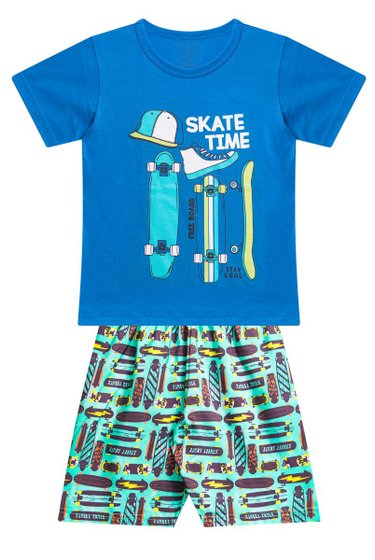Conjunto Masculino Azul Skate O2E